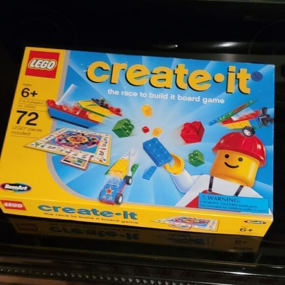 Lego Create It 03093 Race to Build Vintage Game RoseArt Rare HTF Ages 6+ - Picture 1 of 8